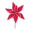 Melrose 6 Piece Set Candy Cane Poinsettia Artificial Christmas Stems 25"
